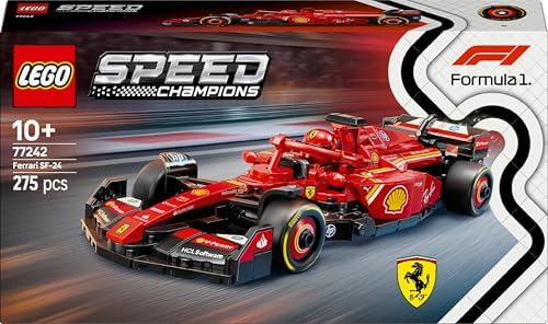 LEGO Speed Champions Ferrari SF-24 F1 Yarış Arabası 77242 – 10 Yaş ve Üzeri Kız ve Erkek Çocukları için Koleksiyonluk Sürücü Minifigürü İçeren Yapım Seti, Motor Hayranları için Model Kiti (275 Parça) - Görsel 3