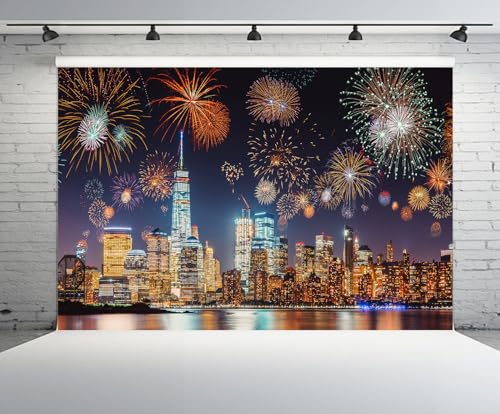 Fondo de Ciudad New York 9x6ft Colorido para Fotografía miniatura 2