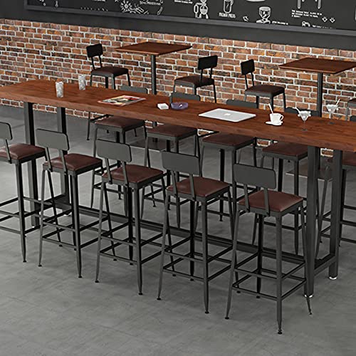 Tabouret de bar pour îlot de cuisine avec dossier et coussin confortable 65cm - 6