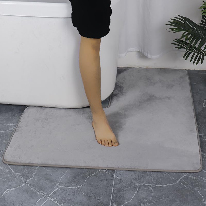 Tappetino Da Bagno A Forma Di L Per Angolo | Antiscivolo, Assorbente E Lavabile | Ideale Per Doccia, Bagno, Toeletta | Nero