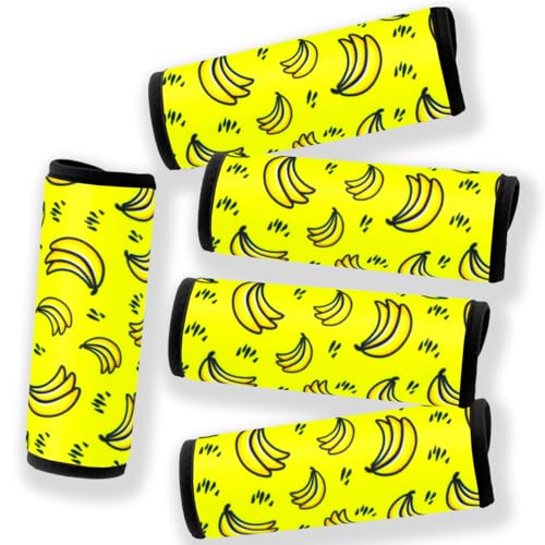 Careteilly Neoprene Luggage Handle Wrap Fluorescent Colors Luggage Identifiers/Tags/Marker (Banana)