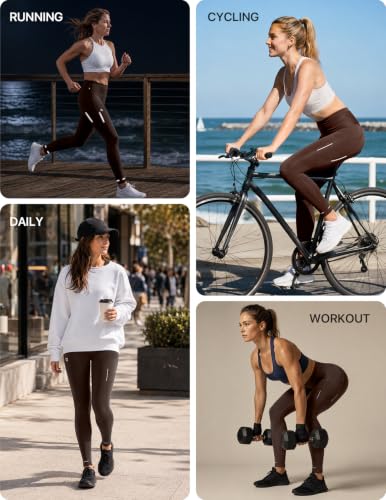 Image of Running Leggings for Women High Waisted Compression Pants for Yoga Workout