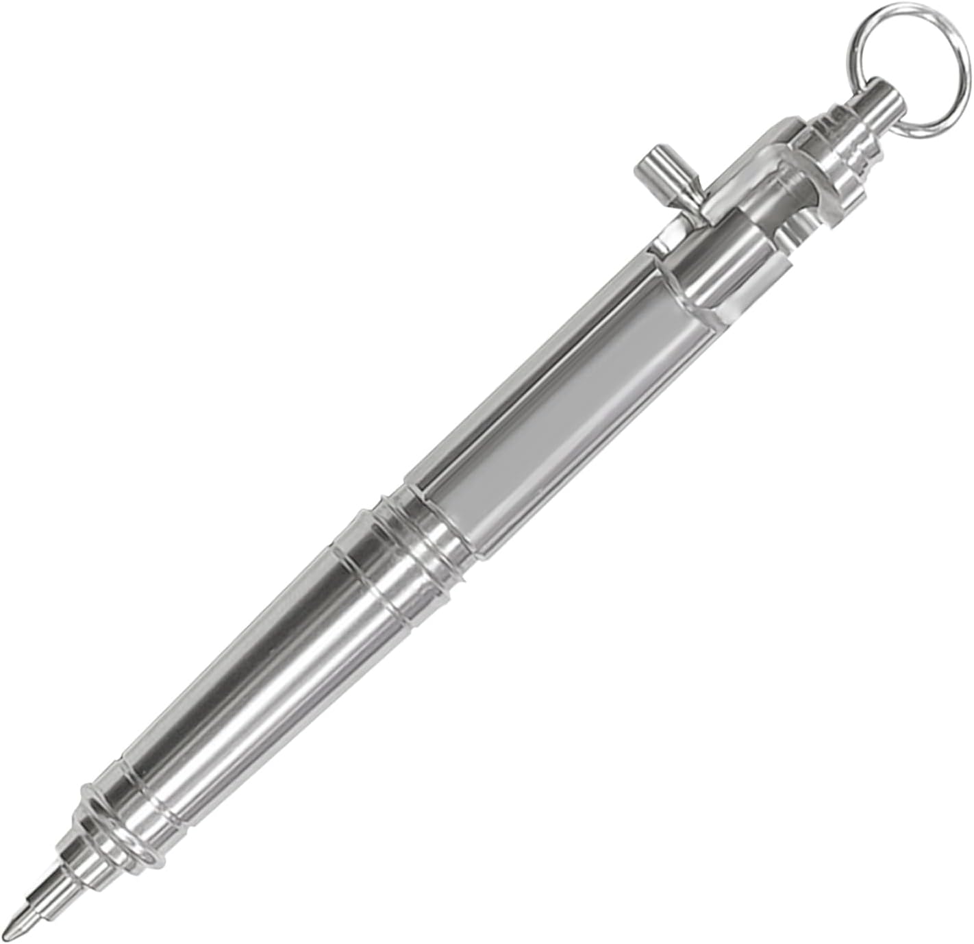 Dr. Pocket Bolt Action Ink Pen: EDC Heavy Duty Stainless Steel Retractable Ballpoint with Keychain - Refillable, Designed for Smooth Office Writing Gifts