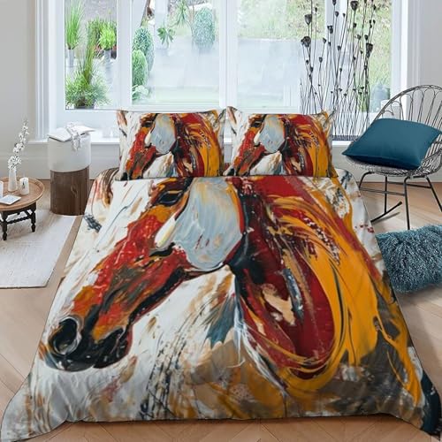 Housse de couette double 200x200 microfibre imprimé 3D Animaux avec 2 taies - 3