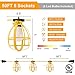 Yaoledly 50FT Construction String Lights, 50W 5 Bulbs Work Lights with E26 Base, IP65 Waterproof, 4000LM 6500K Indoor & Outdoor Temporary Lighting for Workshop, Mine cave, Job Site