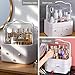 Makeup Organizer and Storage, Waterproof&Dustproof Skincare Organizer with Lid and Drawers, Makeup Organizer Box for Vanity, Cosmetic Display Cases for Bathroom, Dresser, Countertop, Bedroom (White)