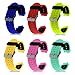 HWHMH Colorful Replacement Silicone Bands with Pin Removal Tools for Garmin Forerunner 220/230/235/620/630 (No Tracker, Replacement Bands Only) (Pack of 6)