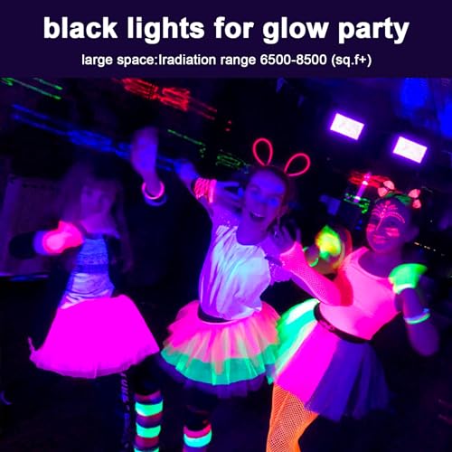 HWaySoul Black Lights 500W LED Black Flood Light with Plug(6ft Cable) for Body Paint, Fluorescent Poster, Neon Glow in The Dark Night by HWaySoul - Used condition - Image 2