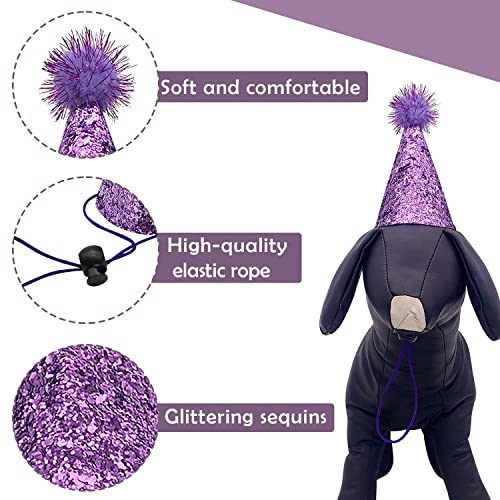 Pet Show 5Pcs/Pack Small Dog Hat Set Pet Birthday Hats For Boys Girls Holiday Party Apparel Accessories With 0-9 Numbers And Adjustable Buckle For Medium Large Puppies Cats Doggies #TOP1