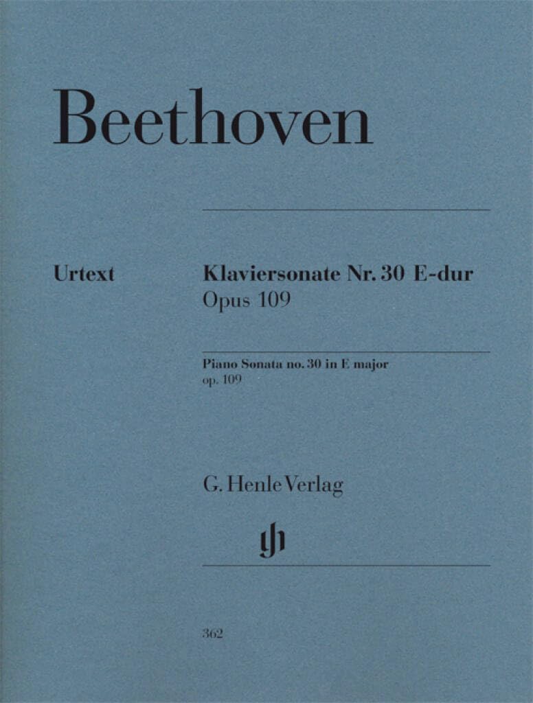 SONATE POUR PIANO N 30 EN MI MAJEUR OP. 109      Sheet music – January 1, 2009