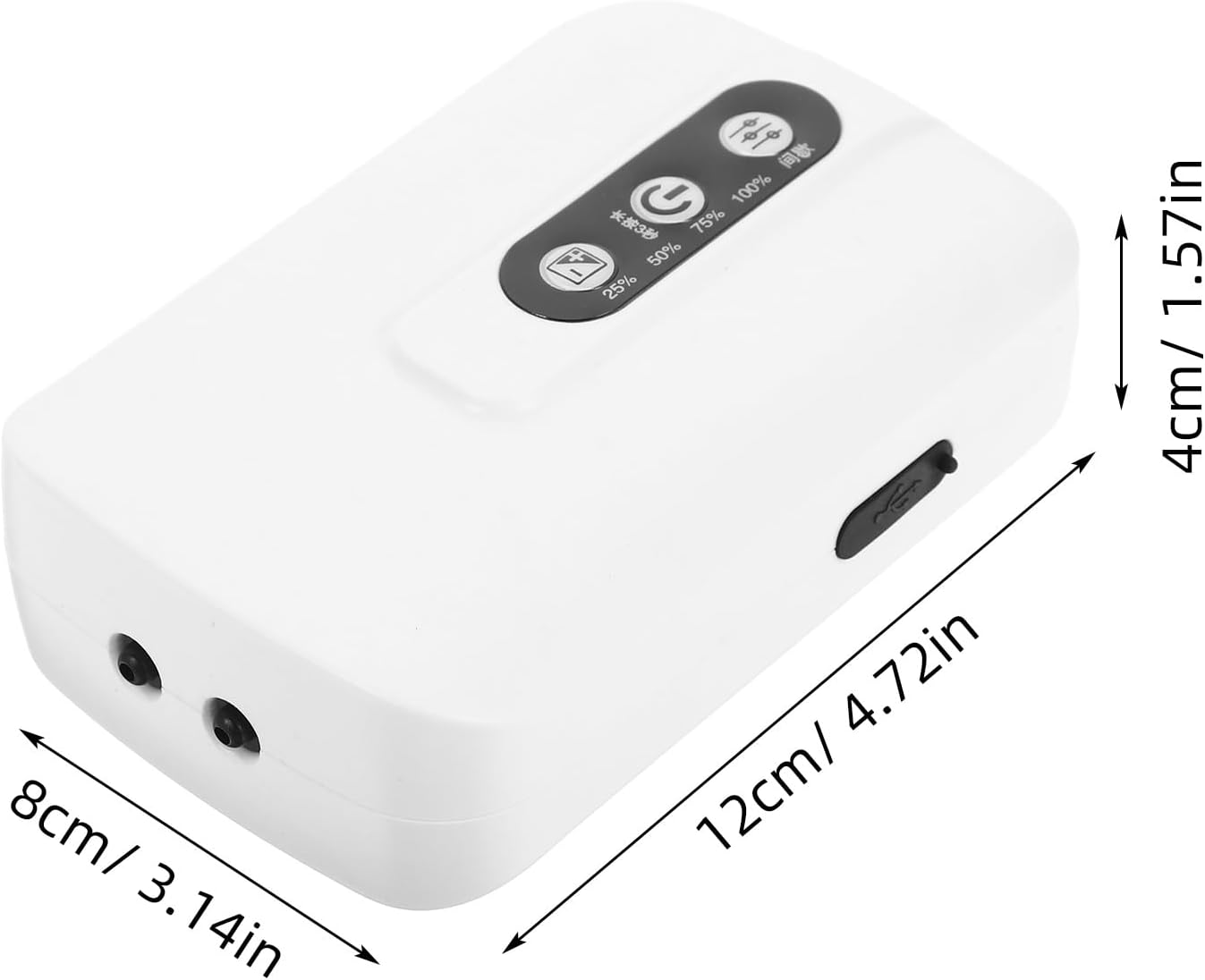 Rechargeable USB Aquarium Air Pump Dual Outlet Adjustable Oxygen Pump for Fish Tank Aeration Battery Powered Oxygen Supply for Home and Outdoor Use