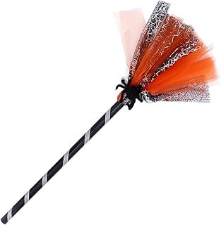 Beavorty Kids Broom Halloween Witch Broom Witch Broomstick Cosplay Broom Props Realistic Wizard Flying Broom Stick Accessory for Costume Toddler Broom