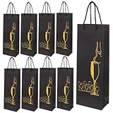 Healvian 12 Piezas Bolsa para Vino y Dorada de Unidades Resistente y Reutilizable Diseño Portátil con Asa para Transportar Botellas de Vino y Cerveza para y Almacenamiento Seguro