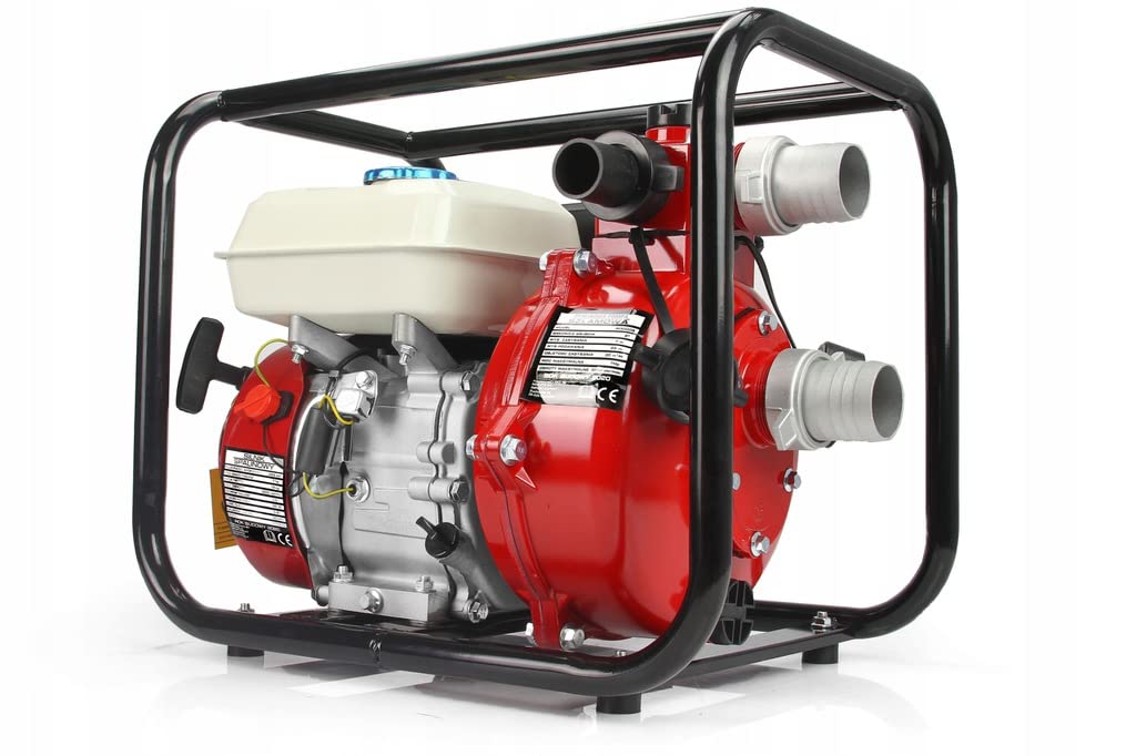 Motopompa a Scoppio per Irrigazione 4 Tempi Benzina OHV 7 CV Altezza di Sollevamento 65m Autoadescante Portata 600 L/min