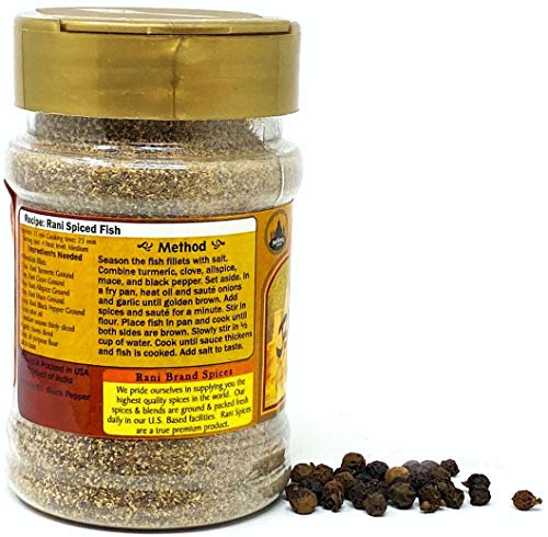 Rani Black Pepper Coarse Ground 28 Mesh (Table Grind), Premium Indian 3Oz (85G) Pet Jar ~ All Natural | Vegan | Gluten Friendly | Non-Gmo | Indian Origin #TOP2