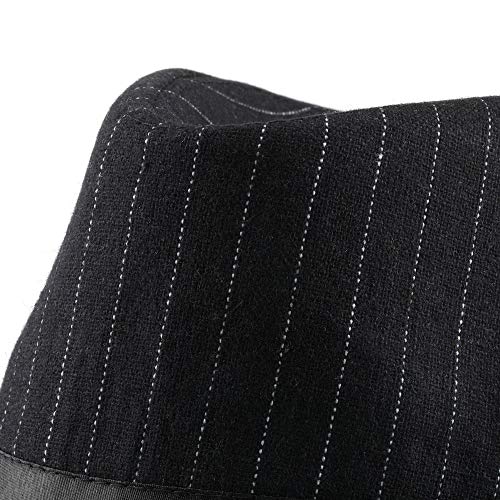 Faleto Unisex Classic Manhattan Structured Gangster Trilby Fedora Hat Black #TOP6