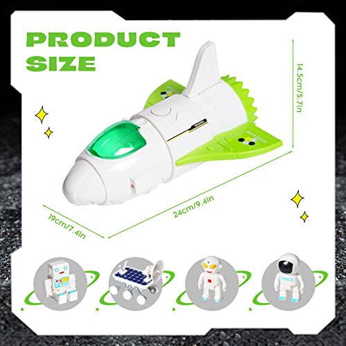 image for Jomifin Spaceship Toy for Boys, Space Shuttle Toys with Lights&Sound, 