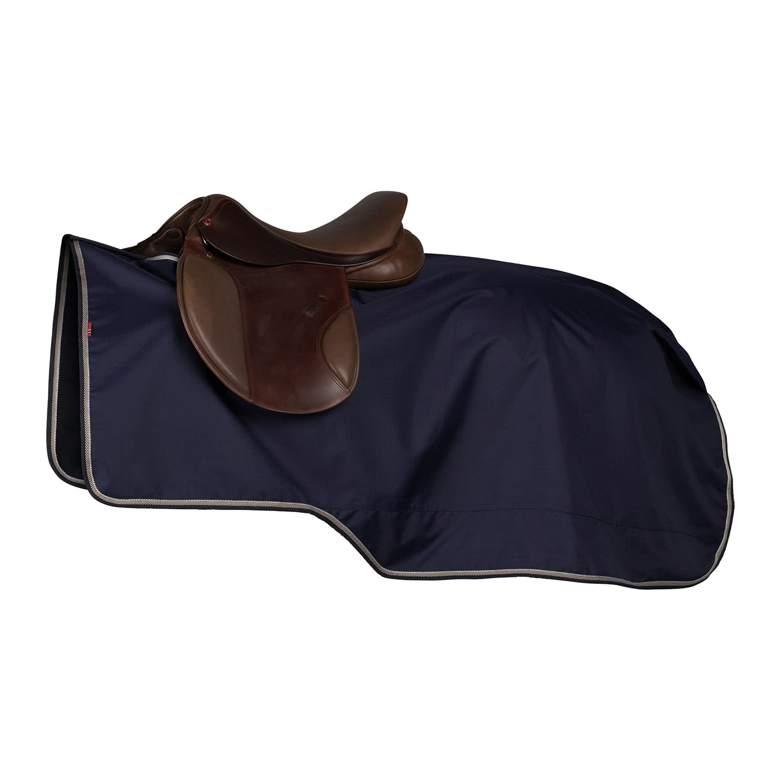 B Vertigo 600D Rain Riding Blanket w Wool Lining - Dark Navy - 75 in