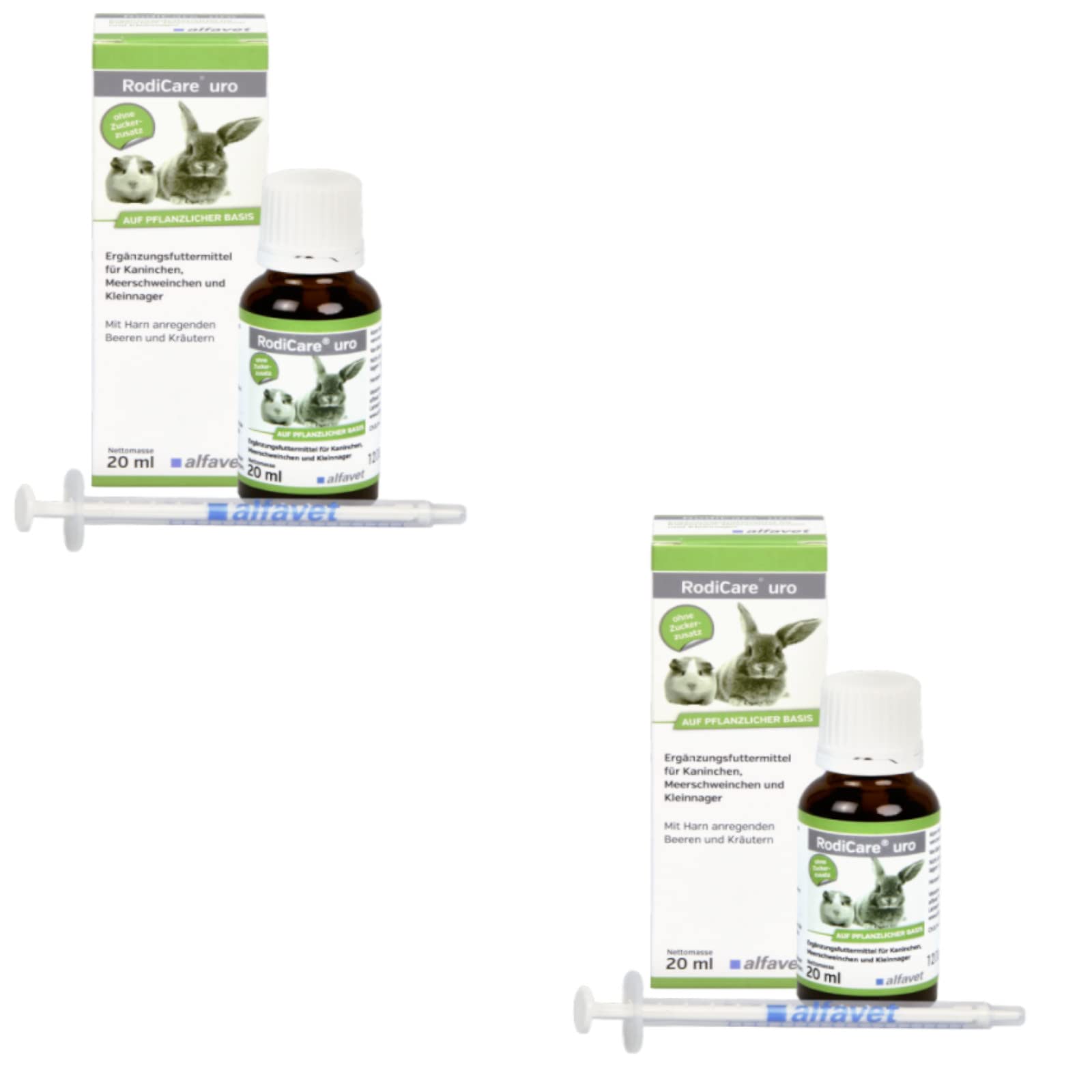 Alfavet RodiCare URO - Alimento complementario para pequeños roedores - Paquete doble - 2 x 20 ml