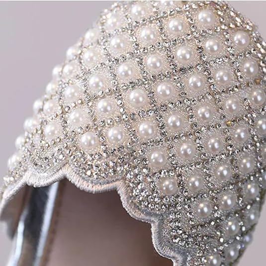 Girls Dress Shoes Mary Jane Style Pearls Shoes Parties, Weddings, School Events3