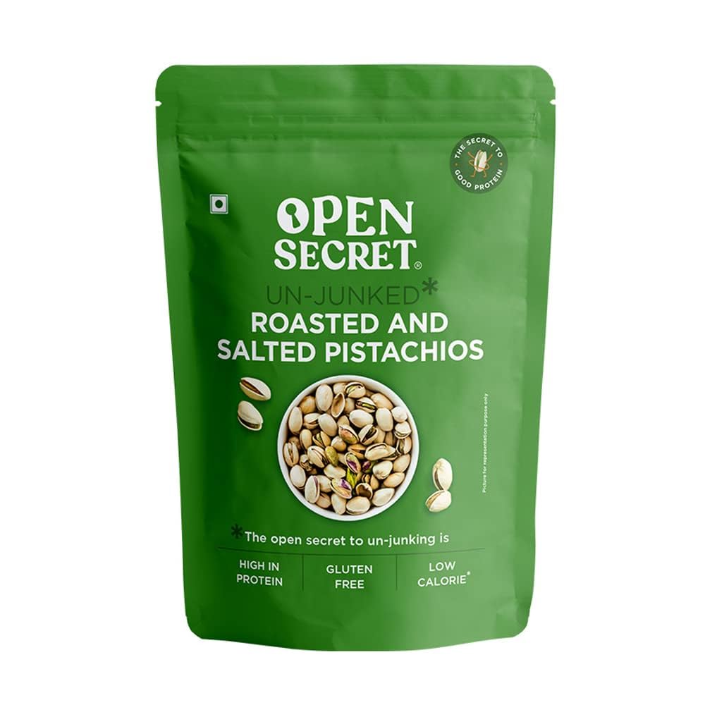 Open Secret Premium Pistachio | 900g | Pista, Healthy Snacks, Pistachios, Dry Fruits, Roasted and Salted Pistachios, Low Calorie Nuts, High in Protein, Gluten Free, Shelled Nuts (Pack of 1)