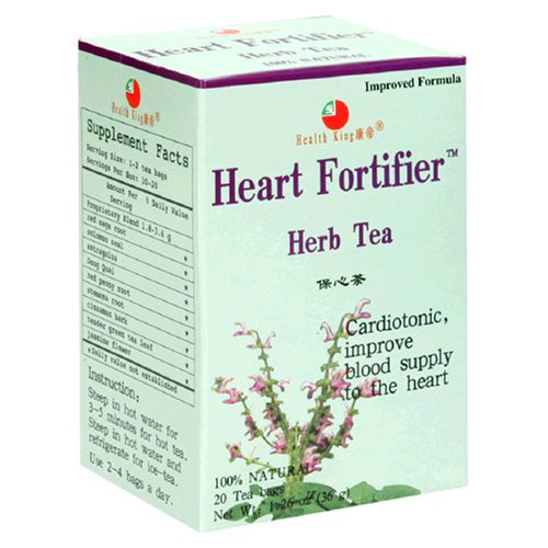 Health King Heart Fortifier Herb Tea, Teabags, 20-Count Box (Pack of 4)