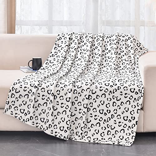 Bnuitland Kuscheldecke mit Leopardenmuster, 300 g/m² Flanelldecke mit weicher Aufbewahrungstasche… – Ansicht 2