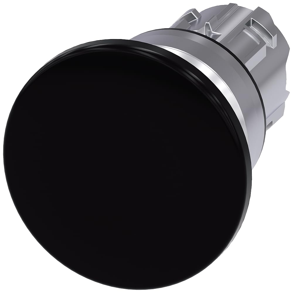 Pulsador seta metálico Siemens Sirius negro brillante 40mm para paneles premium 1