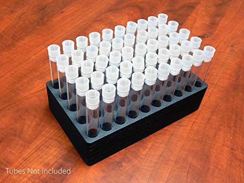 Polar Whale 2 Test Tube Racks Black Foam Storage Rack Organizer Stand Transport Holds 50 Tubes Each Fits up to 16mm Diameter Tubes - Thumbnail 6