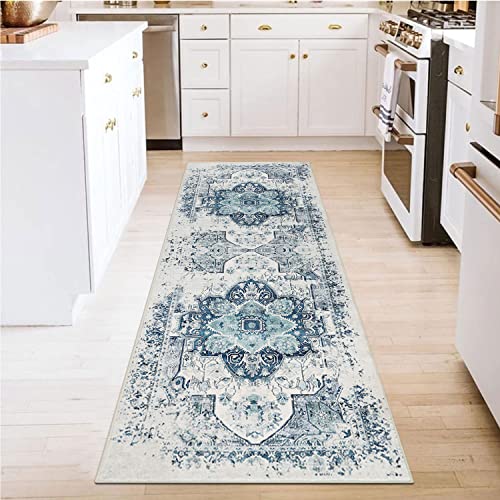 Homcomoda Persian Hallway Runner Rug Washable Non-Slip Distressed Vintage Runner Rug For Hallway 2X6 Boho Kitchen Runner Rug Non-Shedding Carpet Runner For Hallway Entrance Kitchen #TOP11