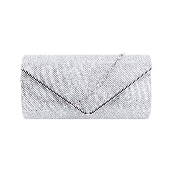 Naimo Flap Dazzling Clutch Bag Evening Bag with Detachable Chain