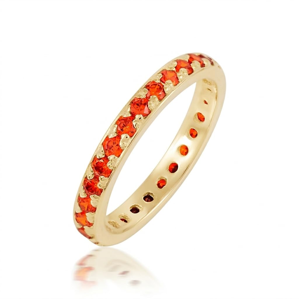 Alliance cornaline naturelle plaqué or pour illuminer votre mariage - 2