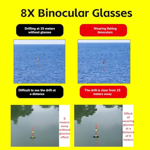 Binoculares profesionales 8X para pesca y observación miniatura 5