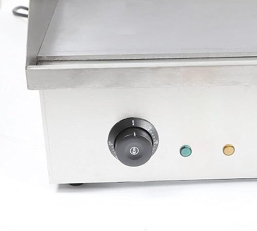 Miniatura 5 de Parrilla eléctrica comercial de 3000 W, parrilla superior plana de 29 pulgadas, parrilla antiadherente Teppanyaki de acero inoxidable con