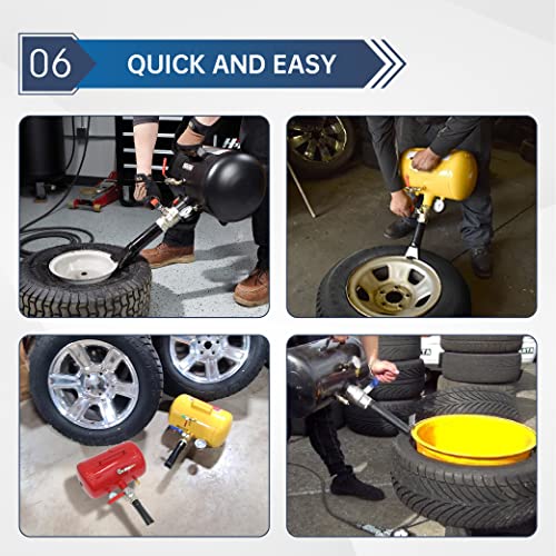 Image of 10 Gallon Air Tire Bead Seater Blaster Tool Seating Tire Inflator-145PSI Tire Bead Seating Tool for Car Truck ATV Tank,Yellow