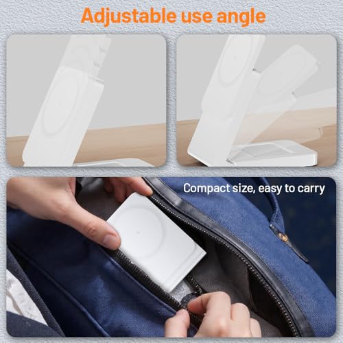 Image of 3 in 1 Wireless Charger Station for Multiple Devices, Foldable Magnetic Charging Stand, Portable Fast Travel Charger for iPhone 17 /16 /15 /14 /13 /12 Pro Max /AirPods 2 /3 /4 /Pro iWatch Ultra Series