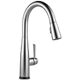 Delta Essa Touchless Kitchen Faucet with Touch Technology, Brushed Nickel Kitchen Sink Faucet with Pull Down Sprayer, Single Hole, Arctic Stainless 9113TL-AR-DST