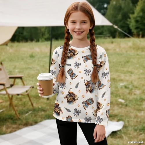 Image of Renewold Boys Girls Tees Kids T-Shirt Long Sleeve Crewneck T Shirts Casual Athletic Tops Clothing for Home School Travel