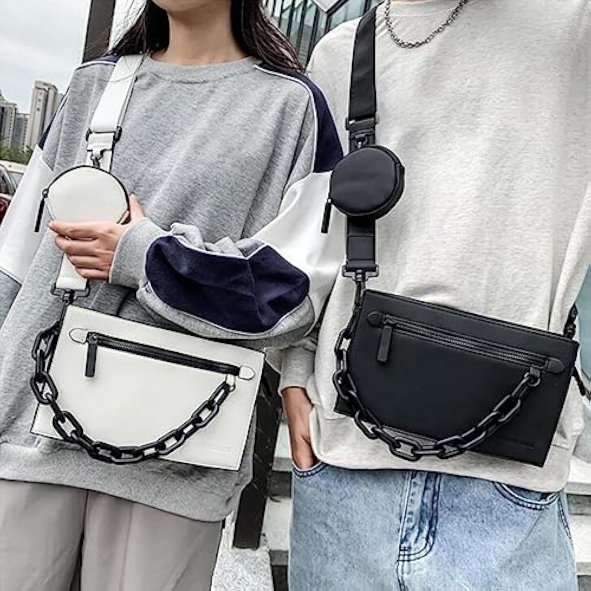 Men's Small Leather Shoulder Bag for Fishing & Camping