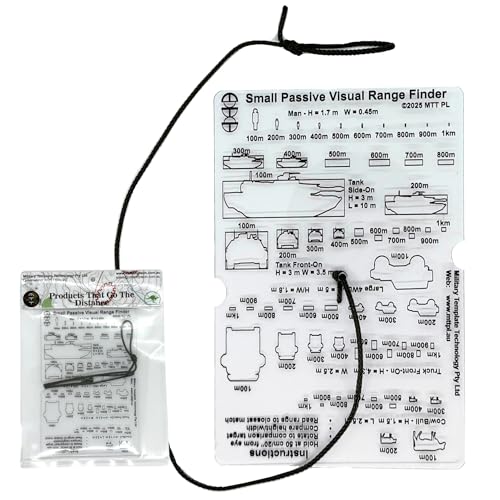 Passive Visual Range Finder Card, Compact Analog Rangefinder
