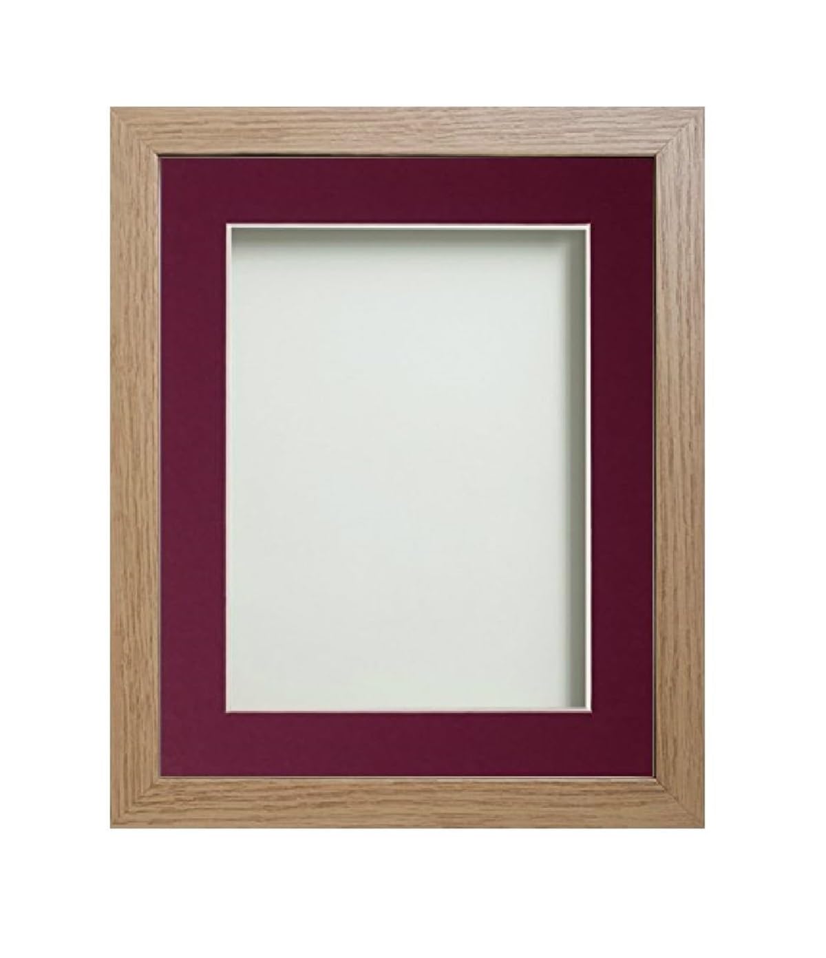 Frame Company Allington Range Beech Picture Photo Frame with Plum Mount Mount, 16x12 for pic size 13x9' * Choice of Sizes* Fitted with Glass