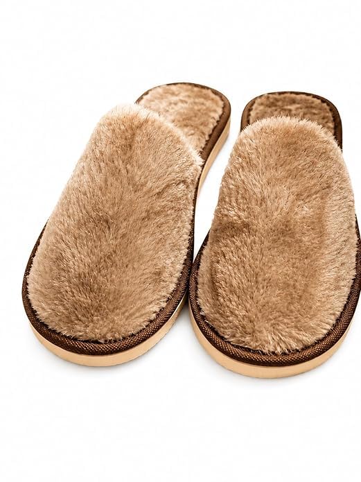 LUXORIA & CO.Premium Faux Fur House Slippers for Women & Men | Ultra Soft Warm Winter Indoor Slippers | Anti Slip Lightweight Bedroom Home Slippers | Cozy Plush Daily Wear Slides PACK OF 1-image-16
