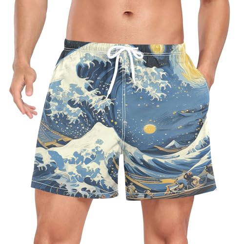 Short de bain Grande Vague Kanagawa homme maillot séchage rapide respirant pour la plage
