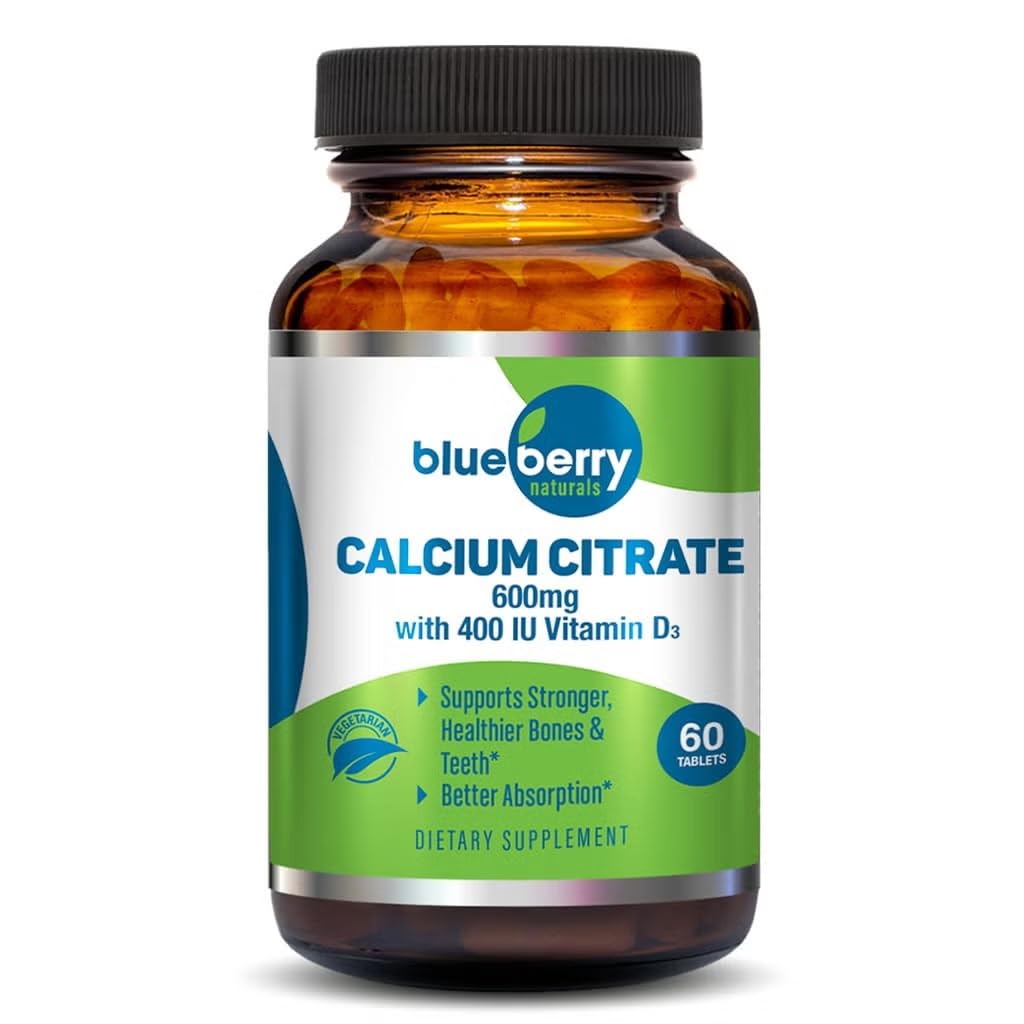 Blueberry Naturals Calcium Citrate 600 Mg Tablets 60'S
