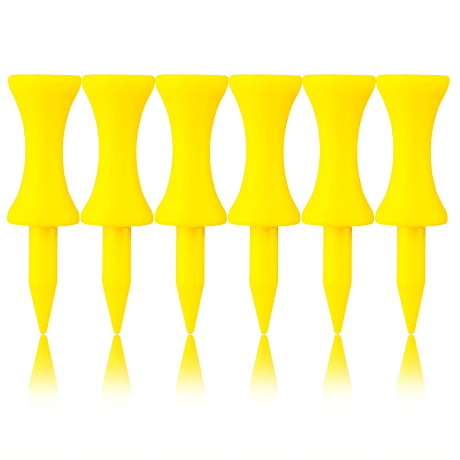 FINGER TEN Plastic Golf Castle Tees Step Down Unbreakable Mixed or Same Height Value 100 Count, 2 3/4, 2 1/4, 2, 1 3/4, 1 1/2 Inch Length Colorful for