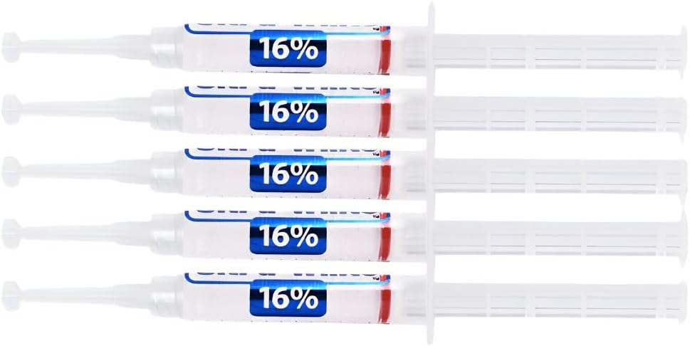 16% Teeth Whitening Gel Large 5 Tubes of Gel