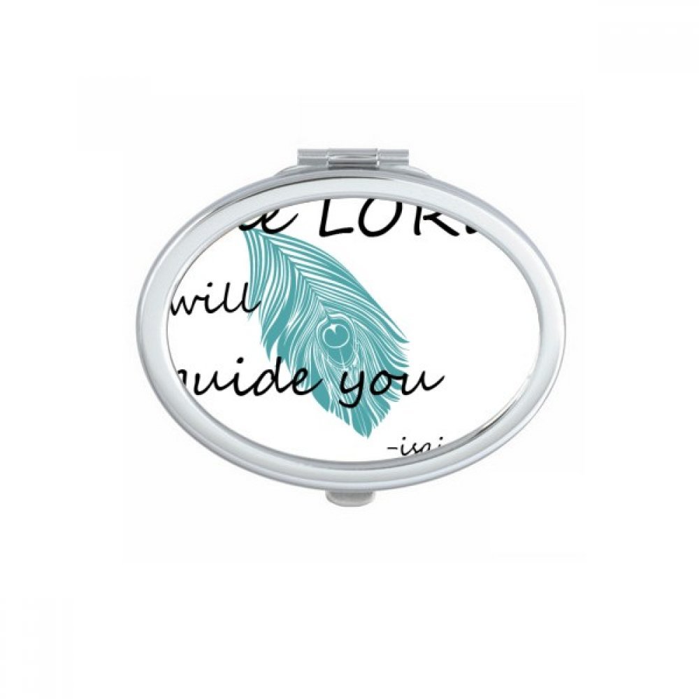 Miroir compact ovale cadeau mignon avec message spirituel inspirant