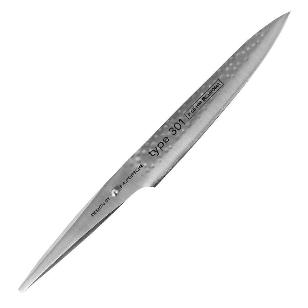 Chroma P05Hm Tranchiermesser, gehämmerte Oberfläche, Küchenbesteck, 20,3 cm, mehrfarbig