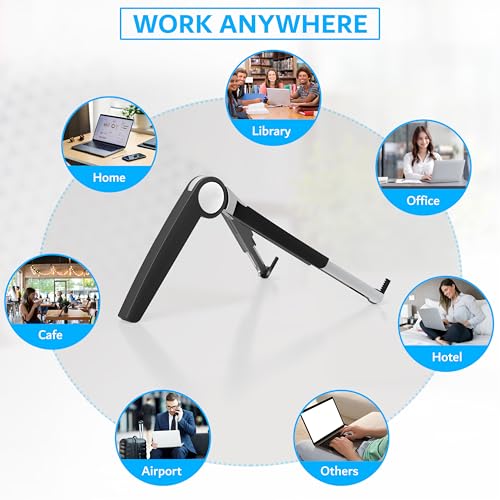 Soporte portátil ajustable para laptop plegable negro miniatura 5