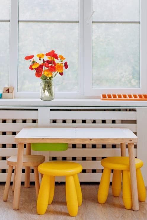 Artificial Poppies, Red and Orange Silk Poppies Artificial Flowers - 24x Blooming California Poppy Flower Artificial Plus 8X Buds for Home Decoration, RDOR8 - Image 7